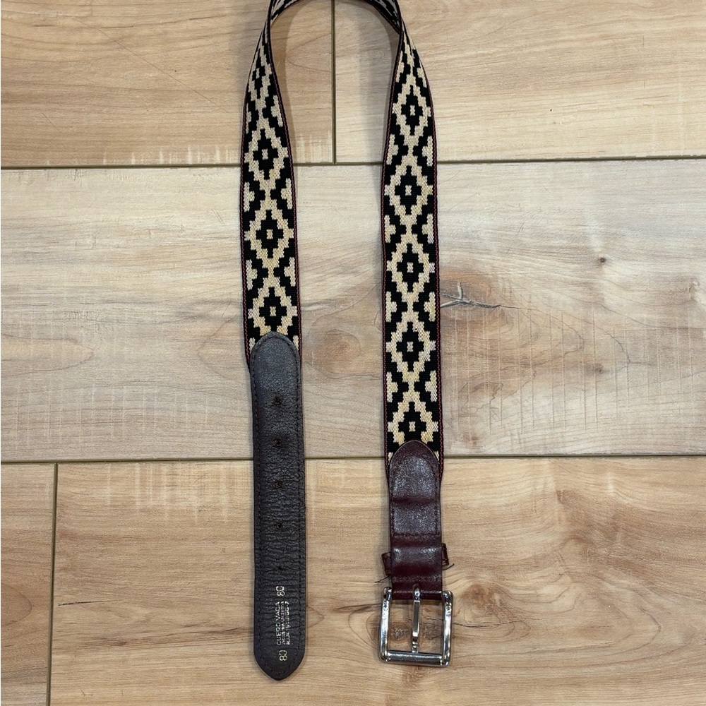 Leather Aztec Print Belt- 30” - Picture 6 of 7